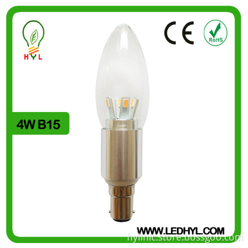 Aluminum housing high quality led lamp B15 led candle light bulb 4W